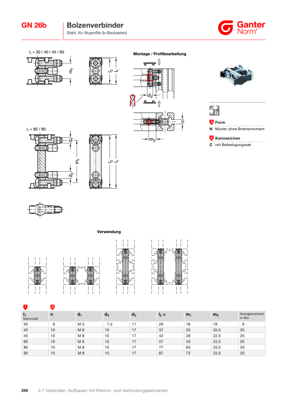 Ganter Bügelgriffe 528-PA-235-10,5-GN