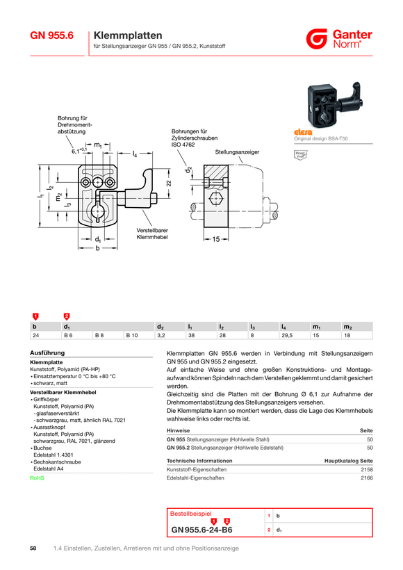 Ganter Verstellspindeln 3440-PA-14-M10-44