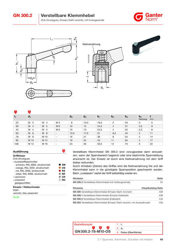 Ganter Trapezgewindemuttern 103.3-10X2-RH-1-ST