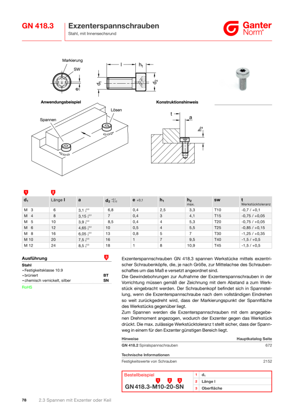 Ganter Zylinderschrauben 7984.3-M4-6-BT