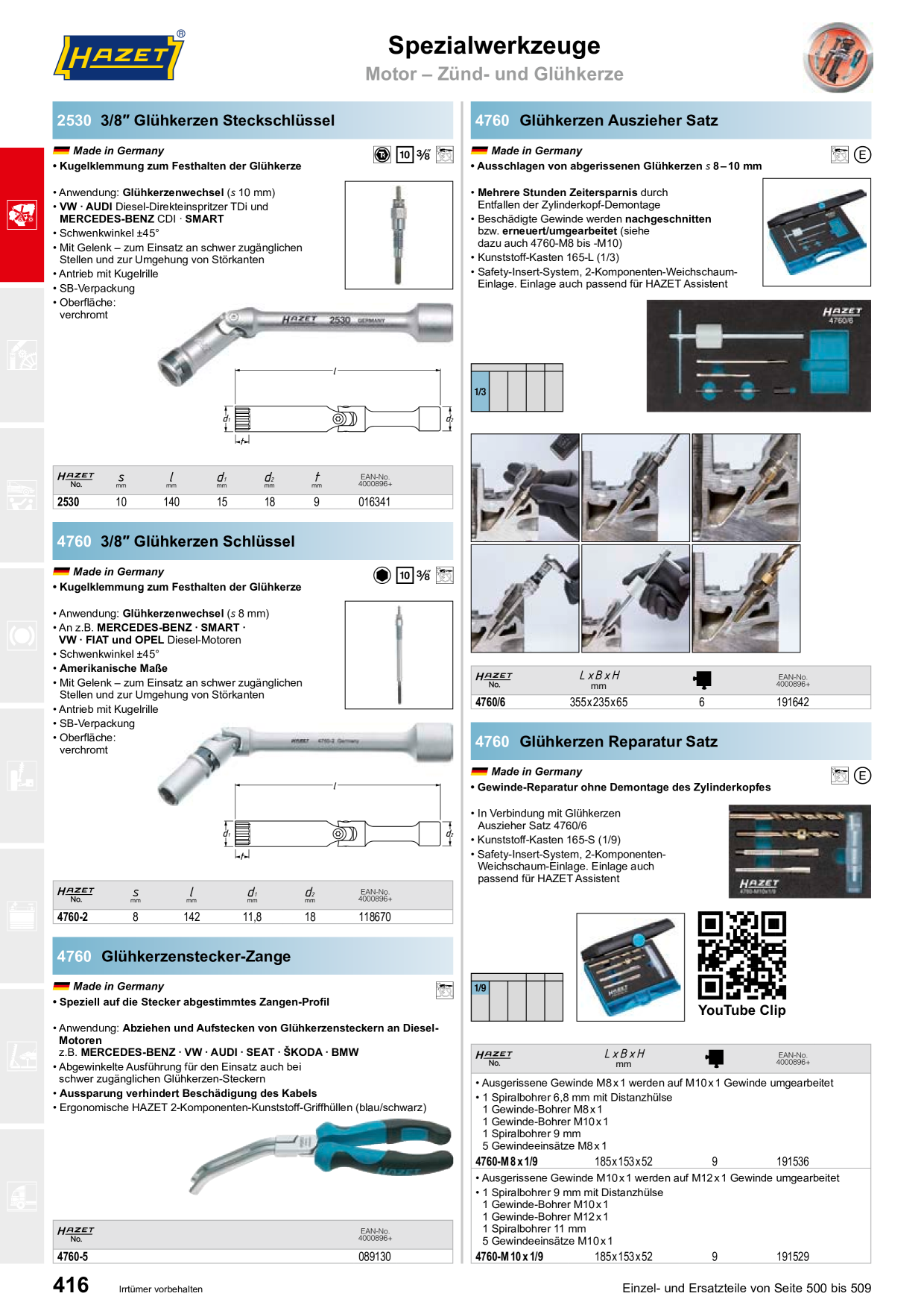 HAZET GlühkerzenDichtsitzReiniger 476089 4000896191673 4000896191673