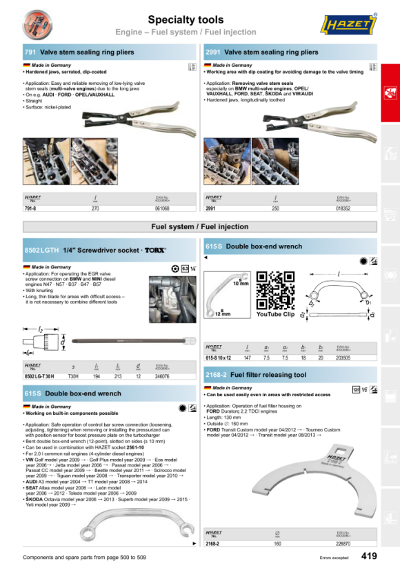 HAZET DOUBLE RING WRENCH 615-19X22