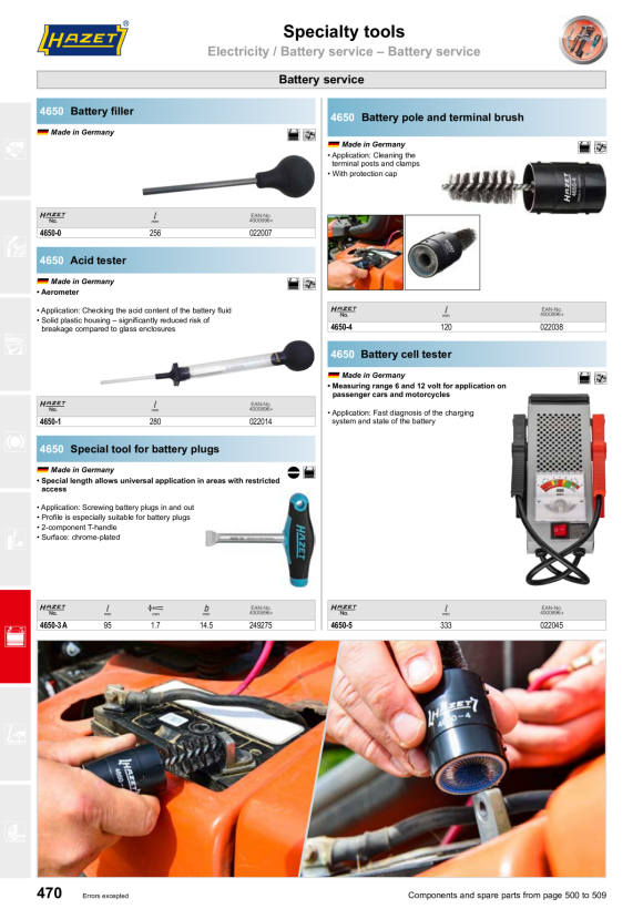 HAZET Mini Batterietester Qr 4650-6