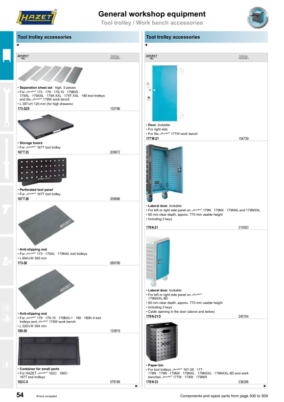 HAZET Worktop, wood 167XXL-05