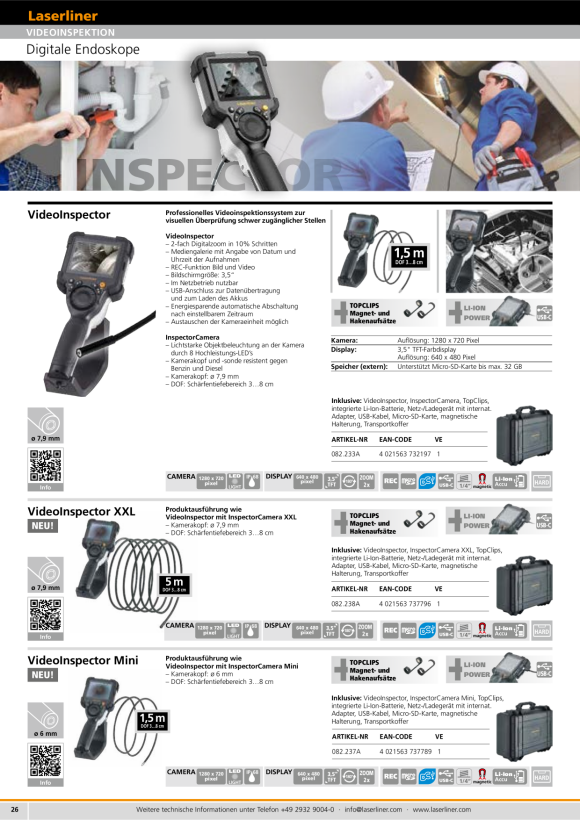 Laserliner VideoInspector 3D (4-way) 082.238A
