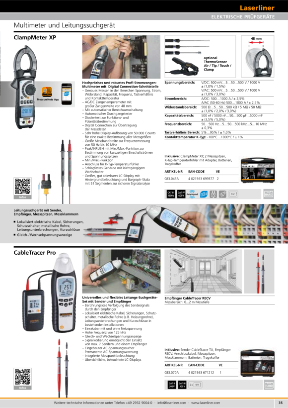 Laserliner MultiMeter XP (BLE) 083.037A