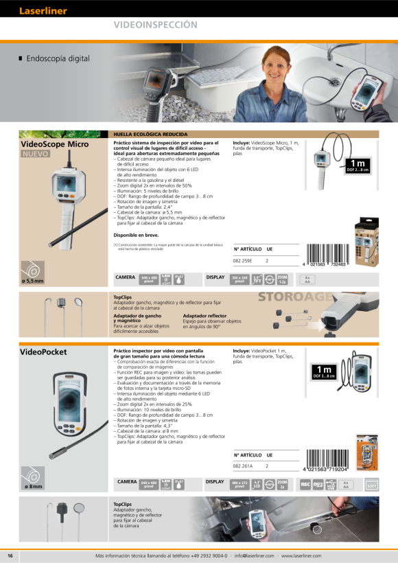 Laserliner VideoScope One (9 mm; 1,5 m; 2,7") 082.252A