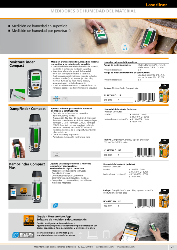 Laserliner DampFinder Compact Plus (BLE) 082.017A