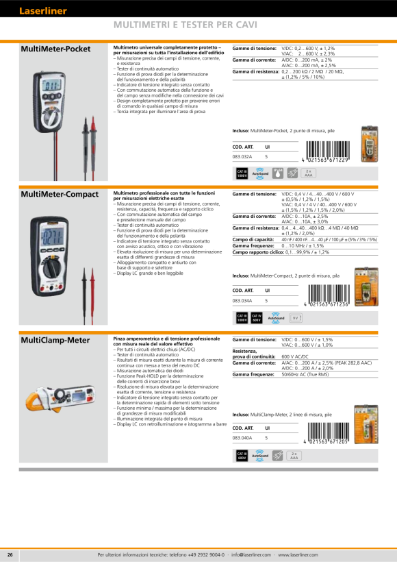 Laserliner MultiClamp-Meter 083.040A
