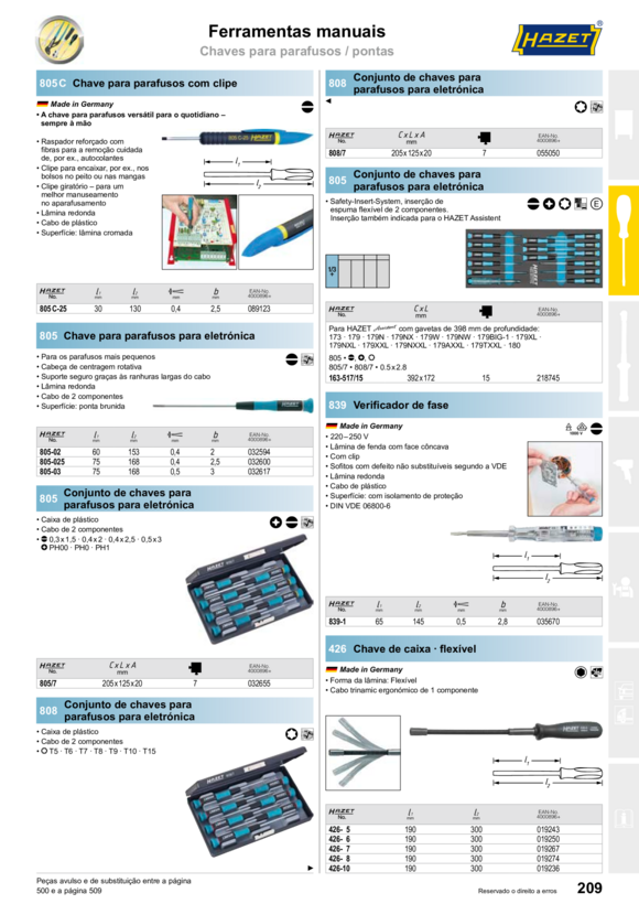 HAZET CHAVE DE FENDA 803-PZ3