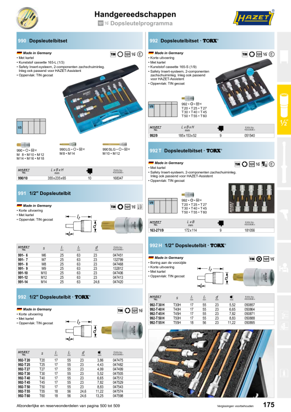 HAZET SCHROEVENDRAAIER SET 991-16