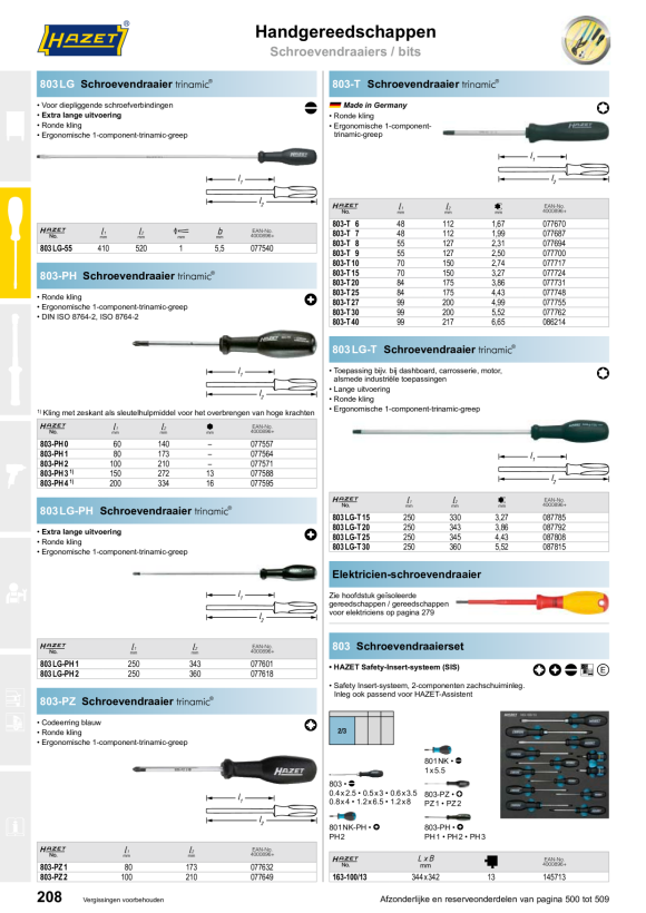 HAZET TORX ELEKTRONICA SCHROEVENDRAAIER 808-T9