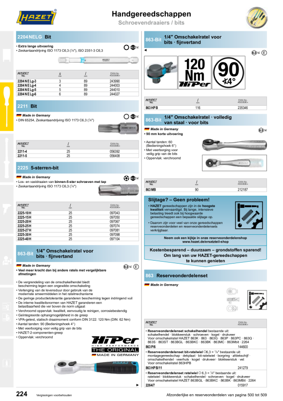 HAZET WINKELWAGEN SCHROEVENDRAAIER 810SPC/6S-SO