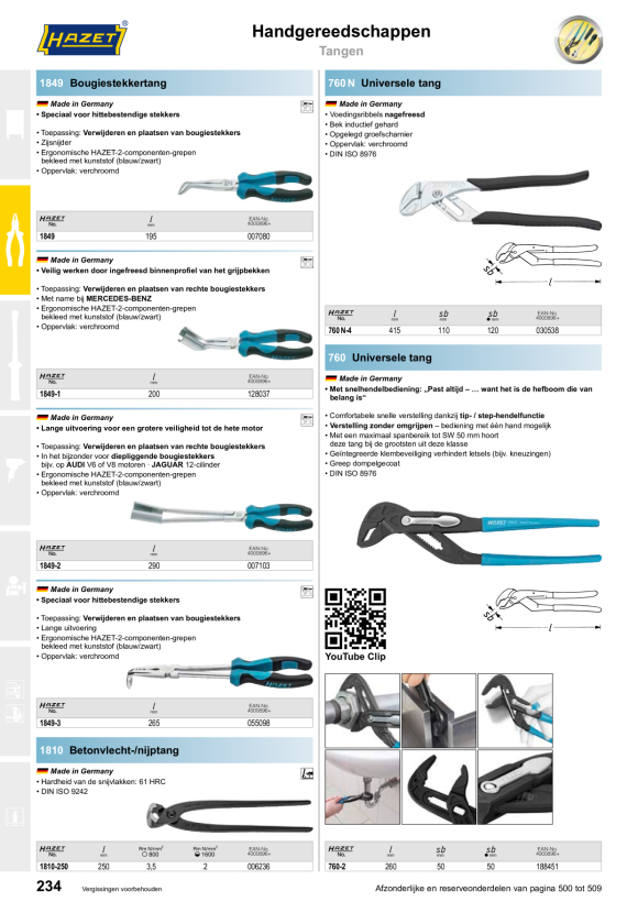 HAZET Universele tang 760B