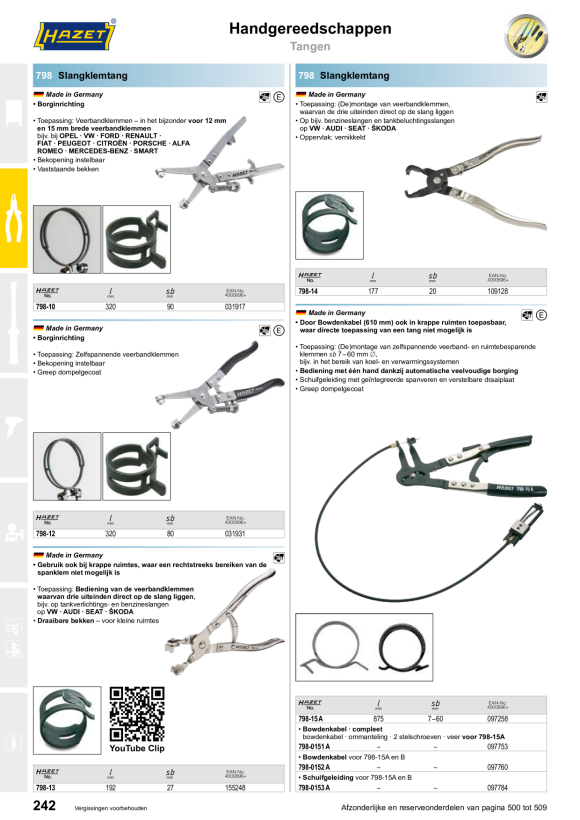 HAZET Slangklem spanner 798-7
