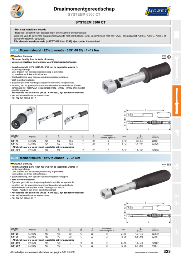 HAZET MOMENTSLEUTEL 6391-10V
