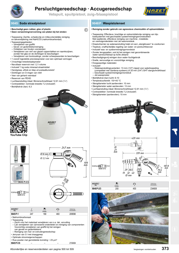 HAZET VERVANGENDE SPUITSLANG 9042N-1-01