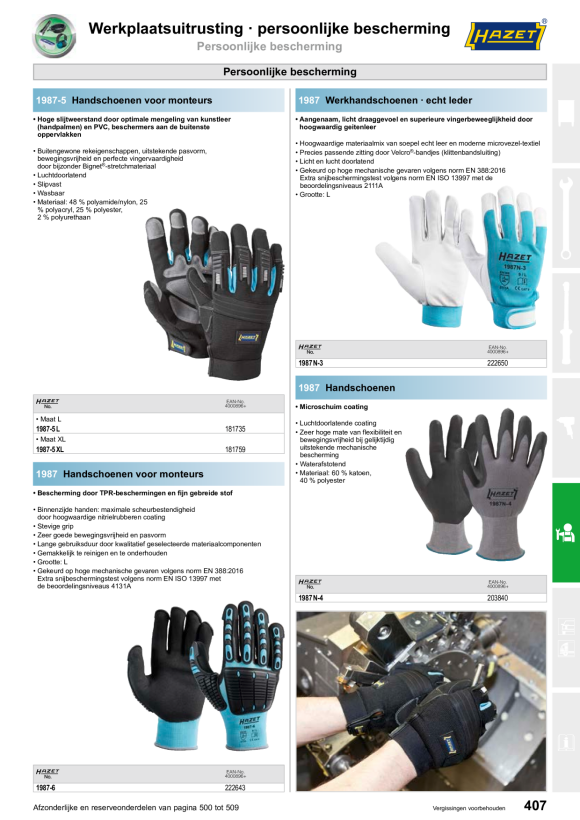 HAZET WERK HANDSCHOENEN 1987-2XXL