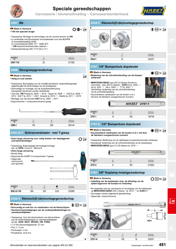 HAZET KUNSTSTOF INZET 6290-1/29PL