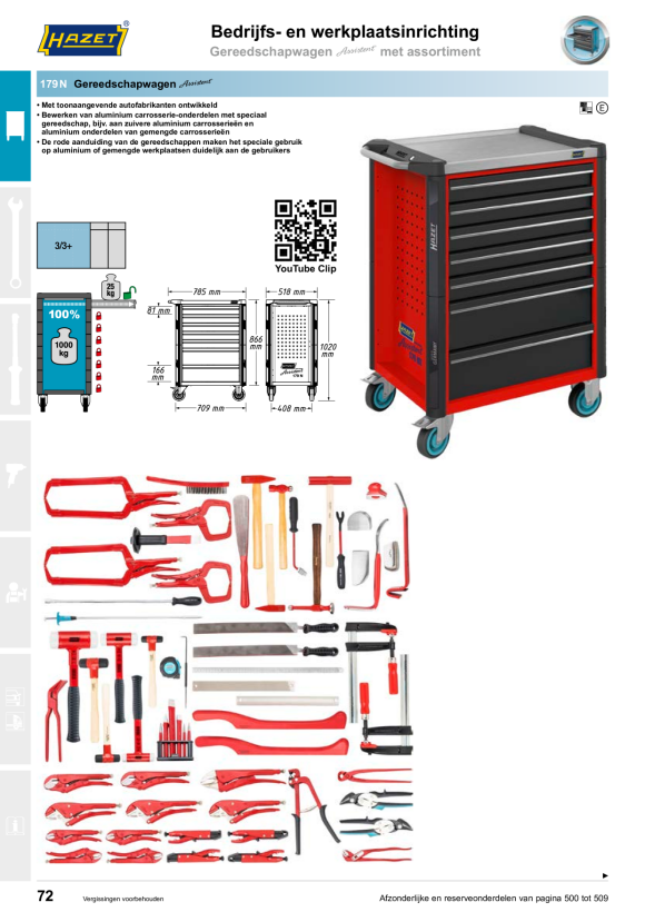 HAZET Gereedschapswagen 177K-3-RAL