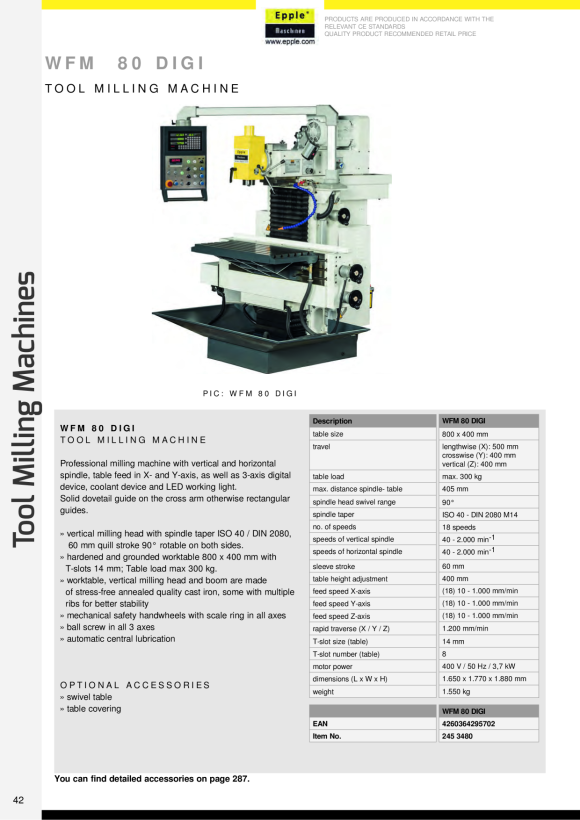Epple PW 40 - Set 8 für Kunststoff 550 2080