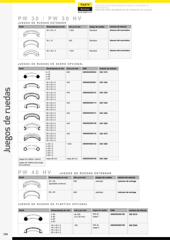 Epple PW 30 - Set 1 550 1010
