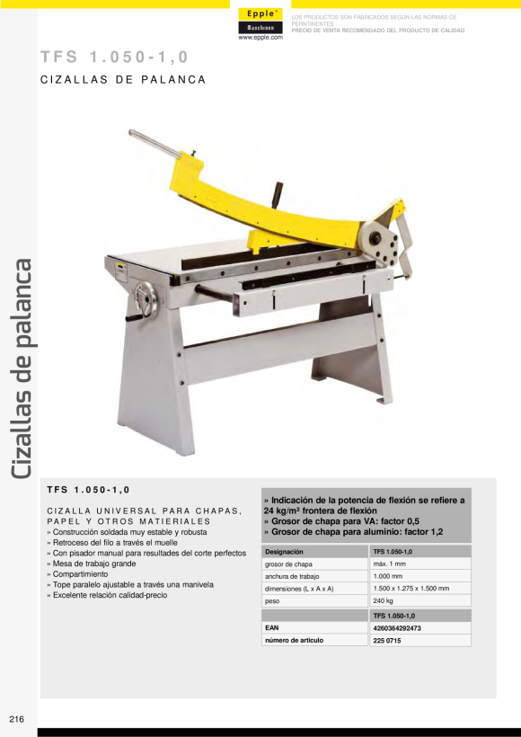 Epple E-TFS 1.350 - 1,5 - Universelle Schere 353 1350