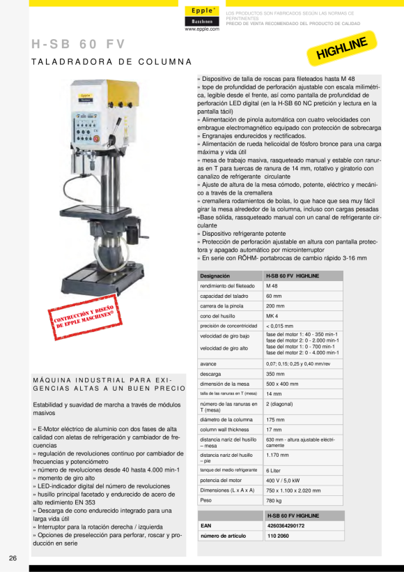 Epple H-SB 60 FV - HIGHLINE 110 2060