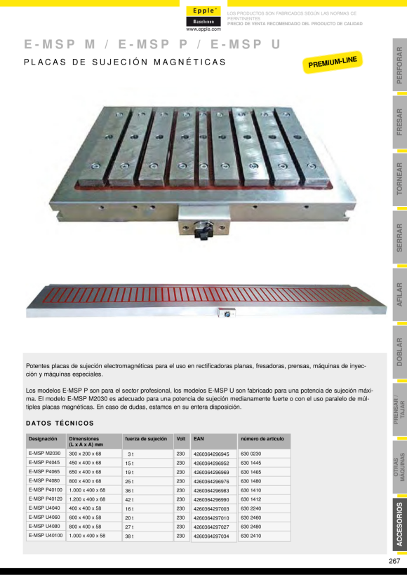 Epple Magnetspannplatte E-MSP 6050 630 6050