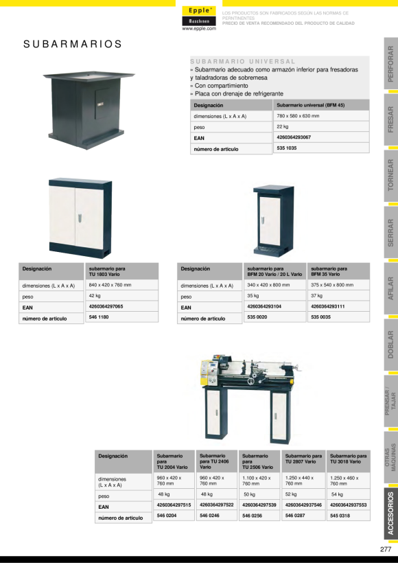 Epple Untergestell TU 1803 V 546 1180