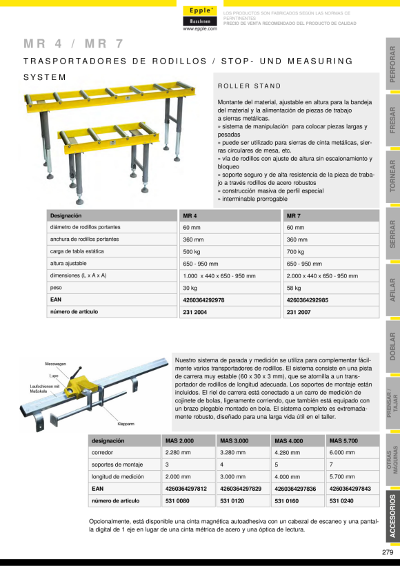 Epple Maschinenfüsse mittel 545 2502