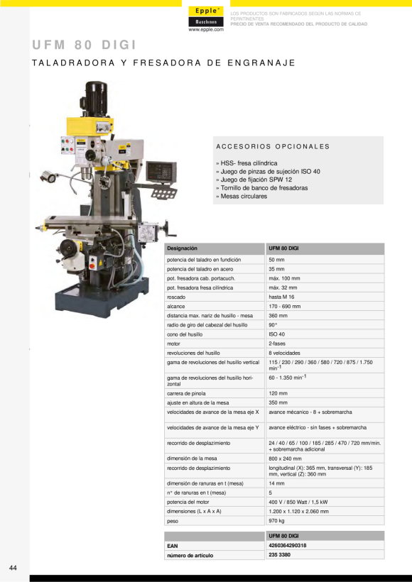 Epple HSS Schaftfräserkassette 20 tlg. 535 1020