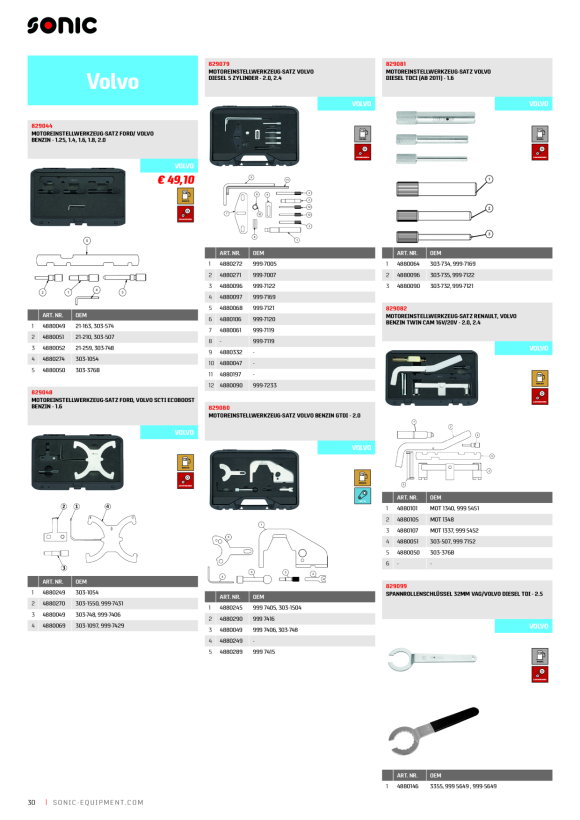 Sonic Sensor-Ausrichtungswerkzeug für Volvo 2.0 Gtdi 4880290
