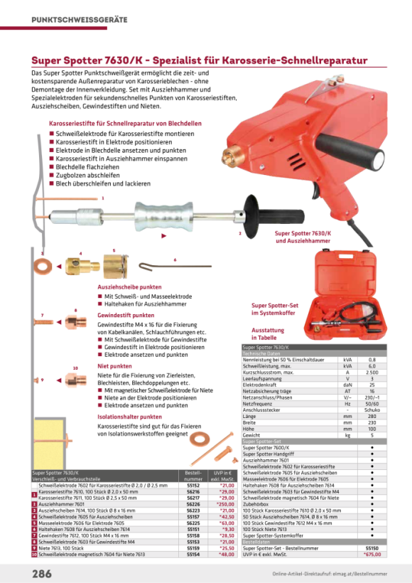 ELMAG Ramena elektrod CU včetně elektrod ø 12 mm, L=125 mm 56338 ELMAG Ramena elektrod CU včetně elektrod ø 12 mm, L=125 mm 56338