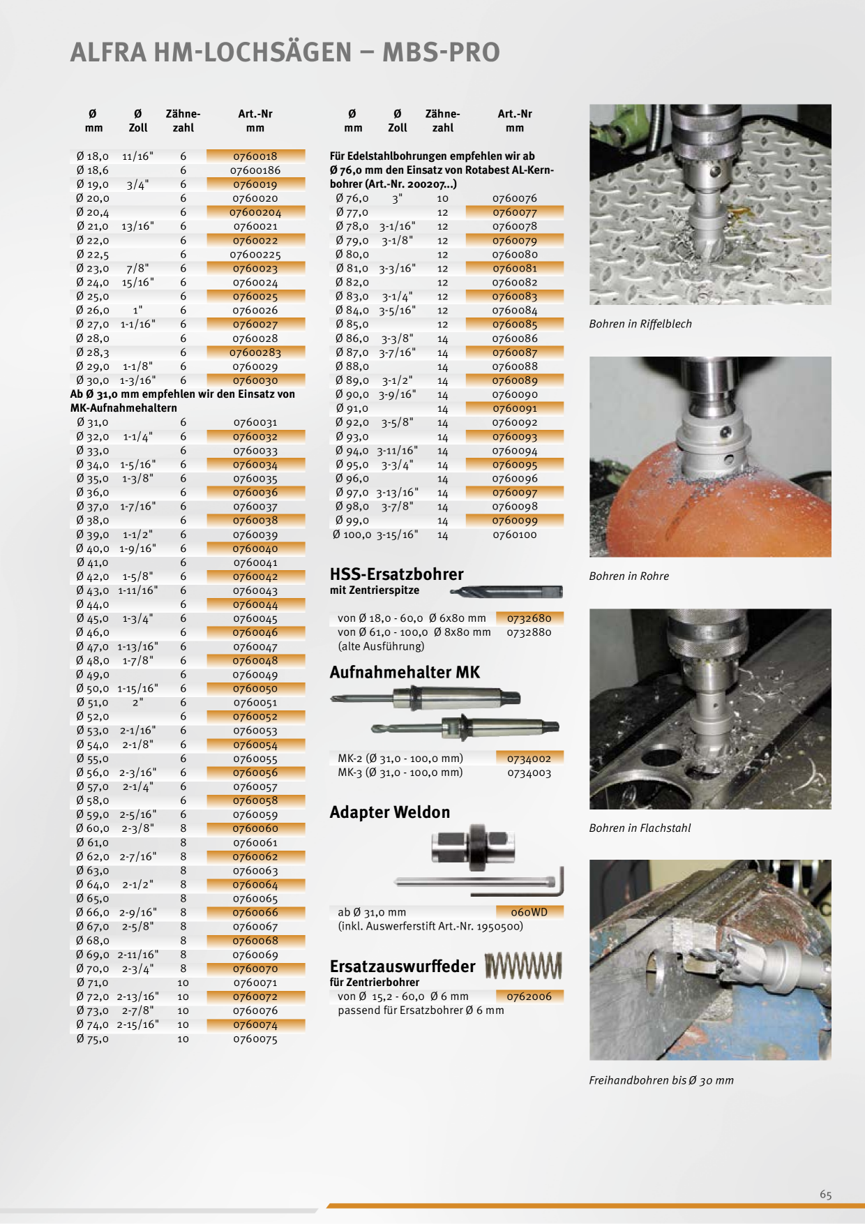 ALFRA Katalog Stahl & Metallbau Seite 65