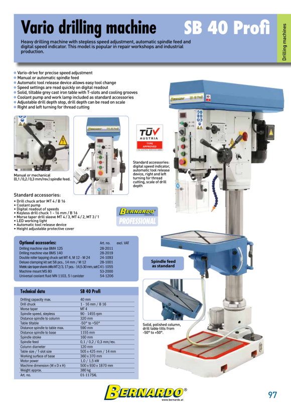 Bernardo Vorschubapparate Kantenmagazin BC 25 14-2017