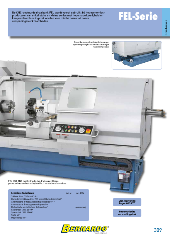 Bernardo Zyklen - Drehmaschine FEL 1840 ENC - 460 x 900 03-1419XL