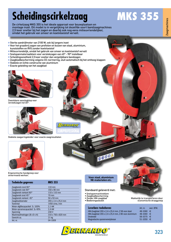 Bernardo Trennscheibe 355 x 3 x 25,4 48-1080
