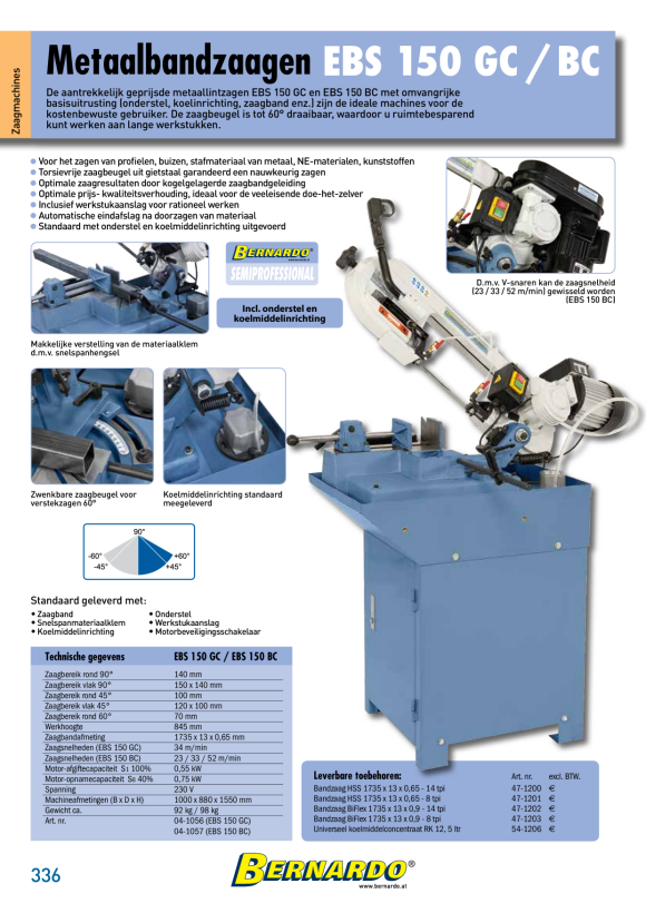 Bernardo Metallbandsäge EBS 115 / 230 V 04-1085