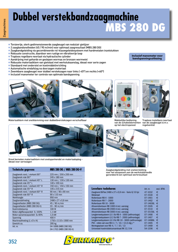 Bernardo Doppelgehrungsbandsäge MBS 280 DG-V / 400 V 04-1702