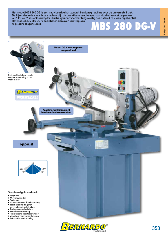 Bernardo Doppelgehrungsbandsäge MBS 280 DG-V / 400 V 04-1702