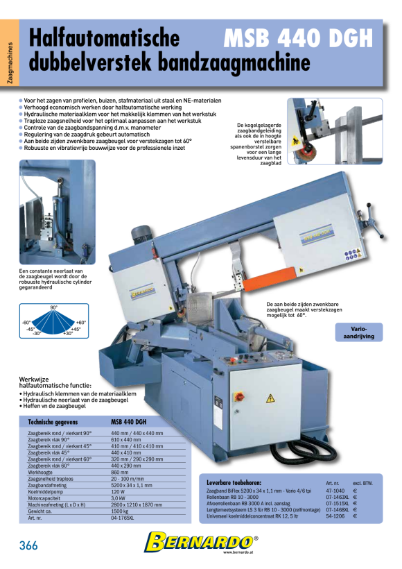Bernardo Doppelgehrungsbandsäge MSB 440 DGH 04-1765XL