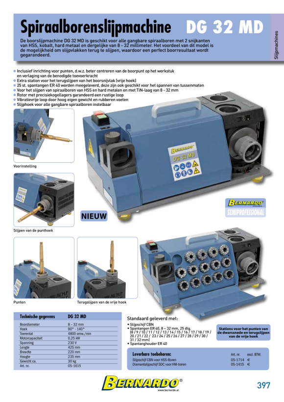 Bernardo Bohrerschleifmaschine Bohrerschleifmaschine DG 32 MD 05-1615