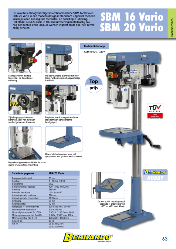 Bernardo Formatkreissägen Basic 2000 Pro / 400 V 09-1129