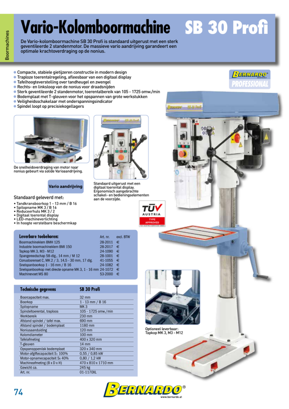 Bernardo Vorschubapparate Kantenmagazin BC 25 14-2017