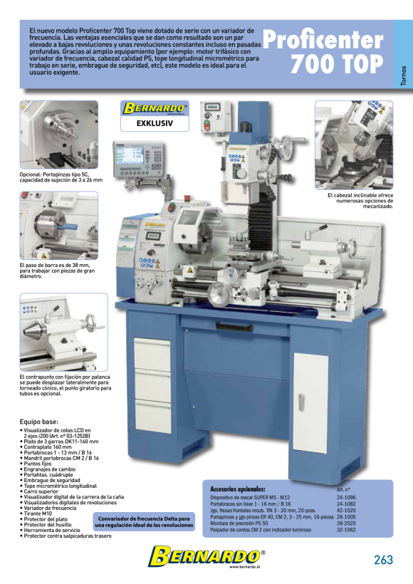 Bernardo Bearbeitungszentrum Proficenter 700 Top / 230 V 03-1251