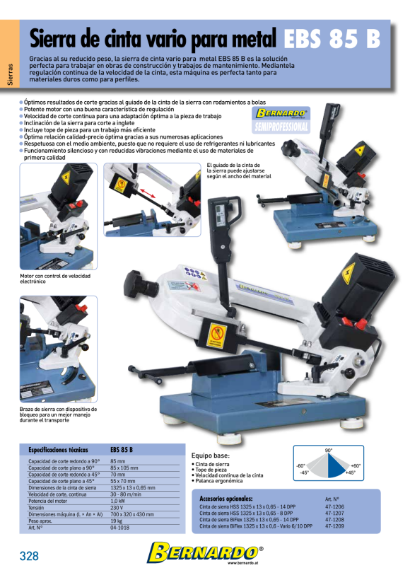 Bernardo Metallbandsäge EBS 100 B / 230 V 04-1020