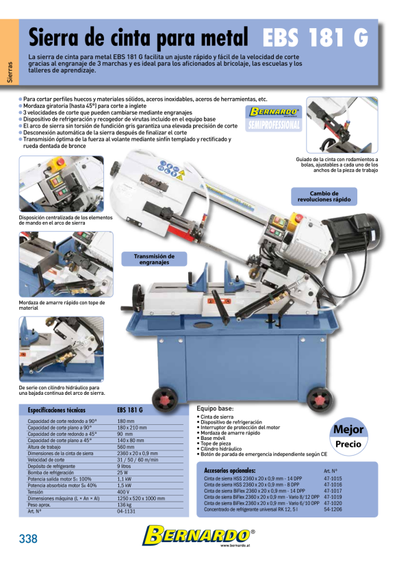 Bernardo Metallbandsäge EBS 181 G 04-1131