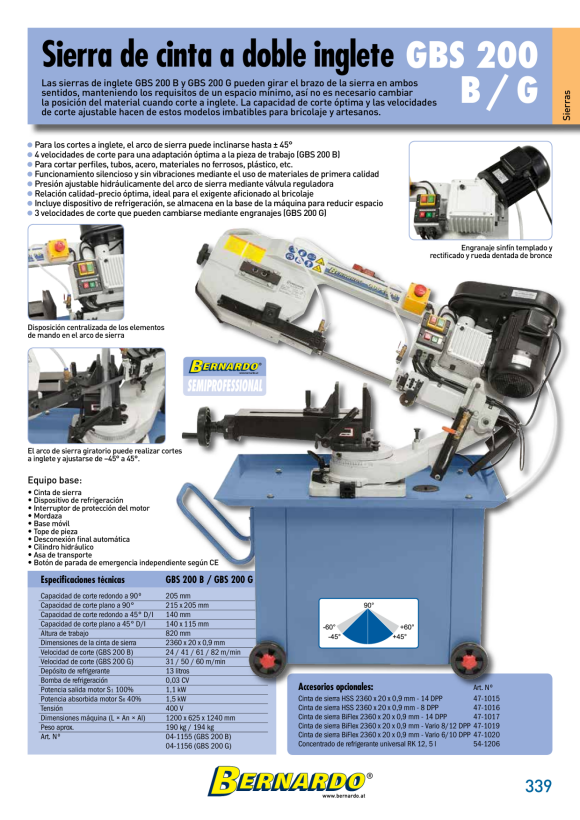 Bernardo Metallbandsäge EBS 181 G 04-1131