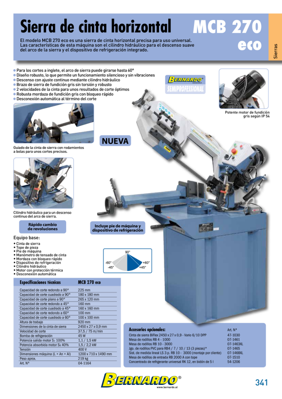 Bernardo Manuelle Metallkreissäge MCB 210 eco / 400 V 04-1162